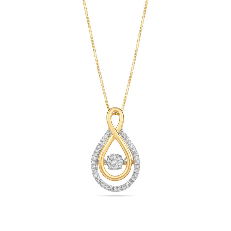 Beats of Love, 10kt. YG Diamond Infinity Pendant image number null